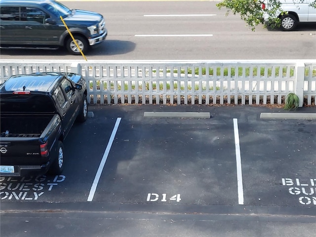 view of parking / parking lot