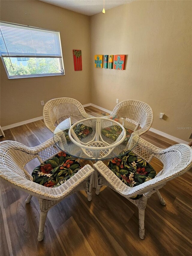 sitting room featuring wood-type flooring