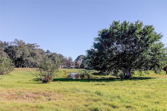 view of yard featuring a water view