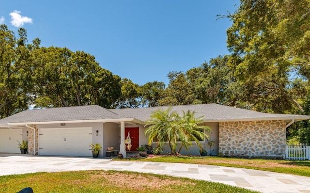 ranch-style house with a garage