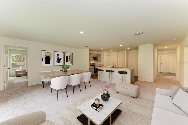 view of carpeted living room