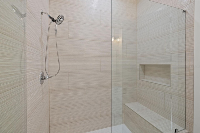 bathroom featuring walk in shower