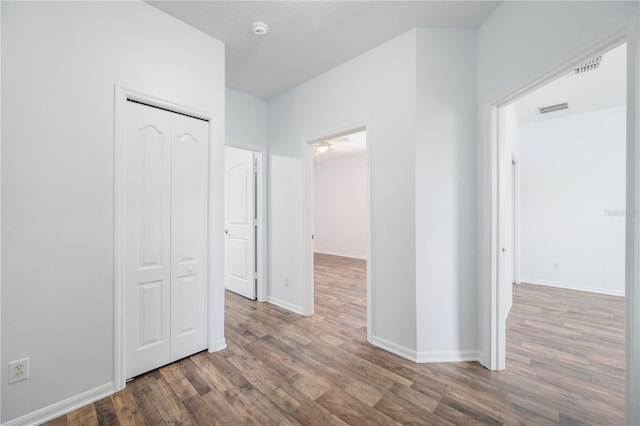 interior space featuring hardwood / wood-style flooring