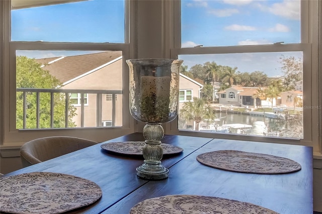 view of dining space