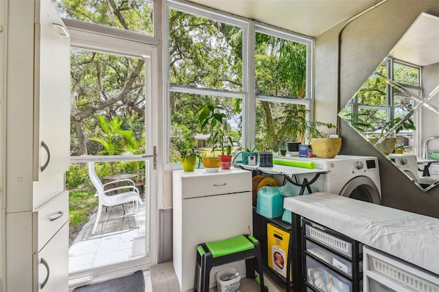 interior space featuring washer / clothes dryer