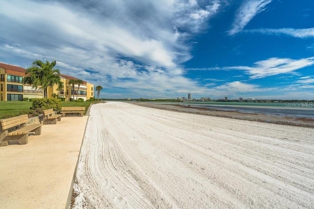 view of community featuring a water view