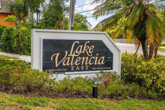 view of community sign