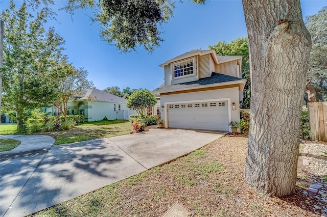 view of front of house featuring a garage