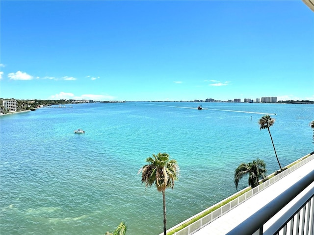 view of water feature