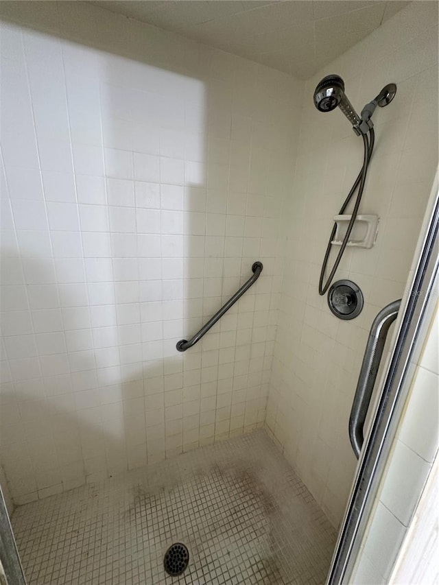 bathroom featuring an enclosed shower