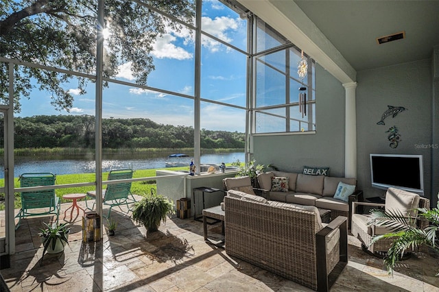 view of sunroom