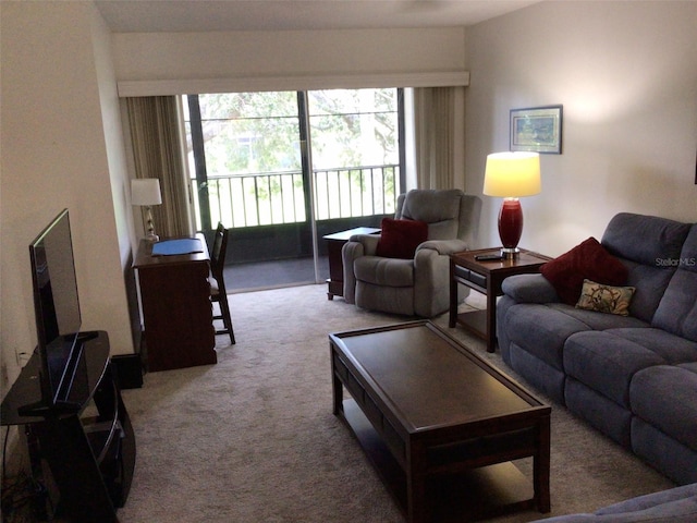 view of carpeted living room