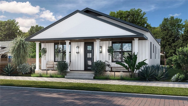 view of front of home featuring a porch