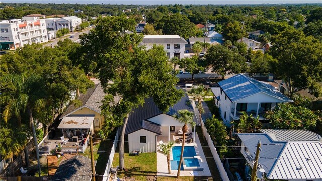 aerial view with a residential view