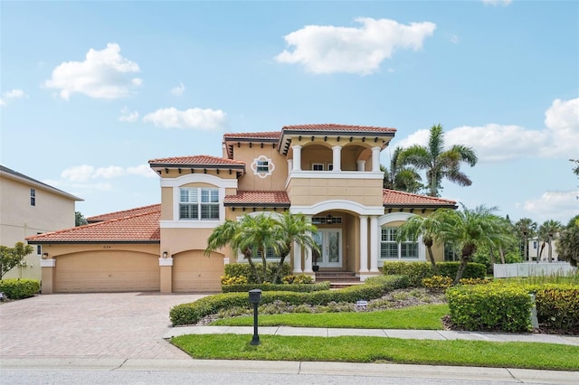 mediterranean / spanish home with french doors