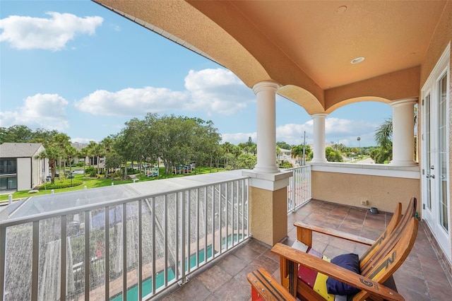 view of balcony