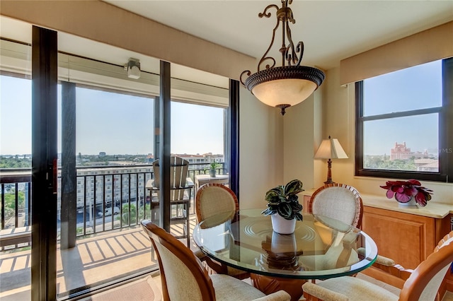 dining room featuring a wealth of natural light