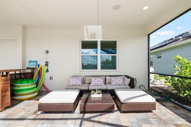 view of patio featuring outdoor lounge area