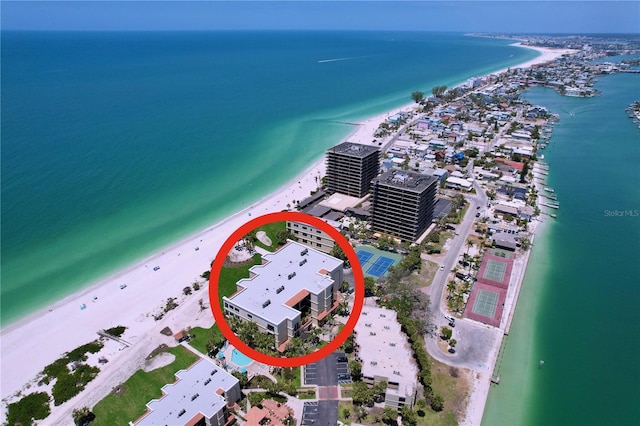 7532 Bayshore Dr Unit 205, Treasure Island, FL 33706 - drone / aerial view of expansive coastline