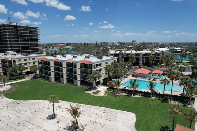 7532 Bayshore Dr Unit 205, Treasure Island, FL 33706 - view of urban area featuring a pool and apartment complex
