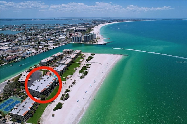 7532 Bayshore Dr Unit 205, Treasure Island, FL 33706 - drone / aerial view of expansive coastline