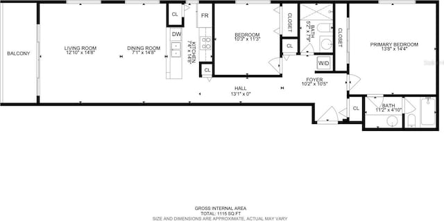 7532 Bayshore Dr Unit 205, Treasure Island, FL 33706 - floor plan / room layout