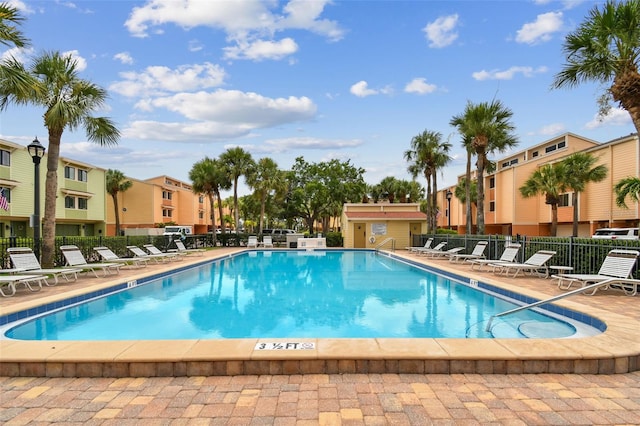 view of pool with a patio