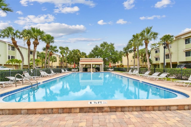 view of pool with a patio