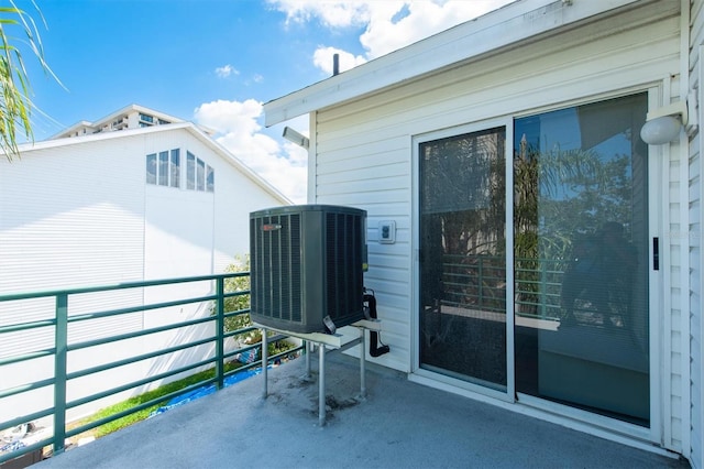 view of patio with central AC unit