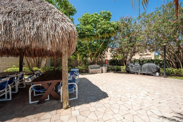 view of patio / terrace featuring grilling area