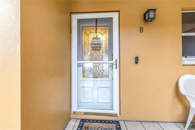 view of doorway to property