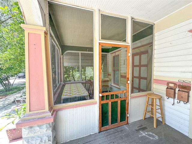 view of doorway to property