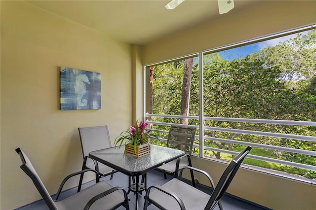 view of sunroom