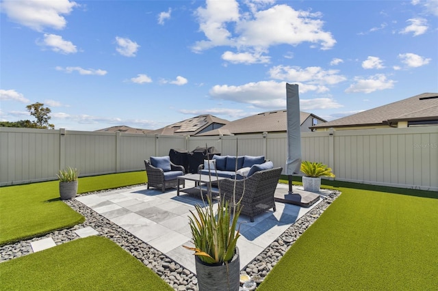 view of patio featuring outdoor lounge area