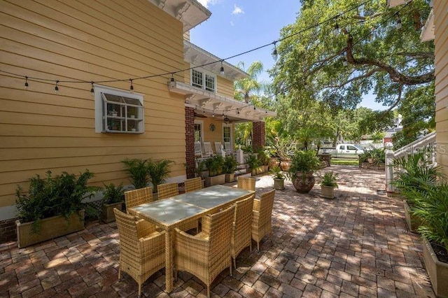 view of patio / terrace with a pergola