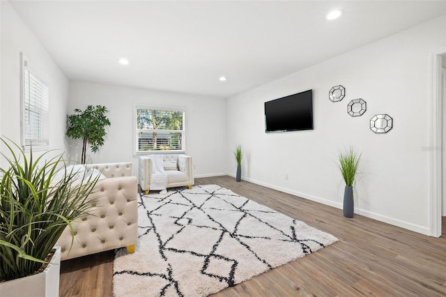 508 Brooker Rd, Brandon, FL 33511 - living area with recessed lighting, baseboards, and wood finished floors