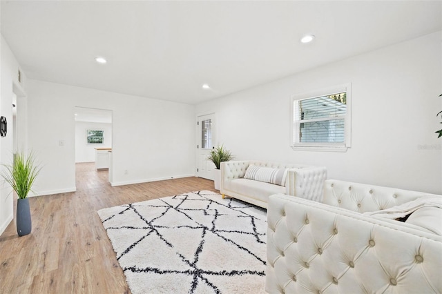 508 Brooker Rd, Brandon, FL 33511 - living area with recessed lighting, baseboards, and light wood-style flooring