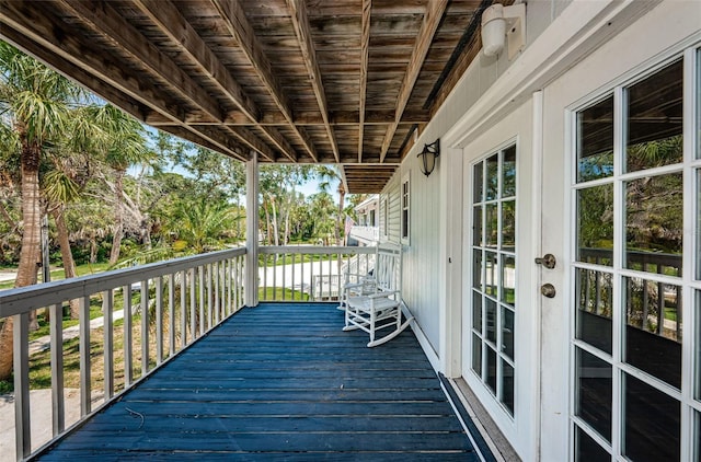 view of wooden deck