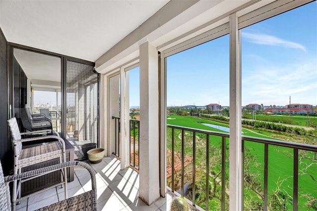 view of sunroom