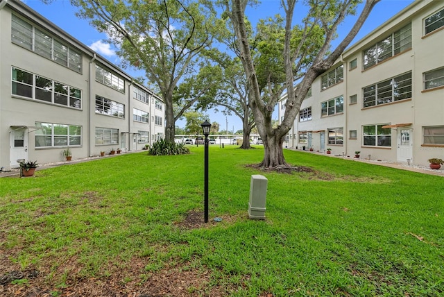 view of community with a lawn