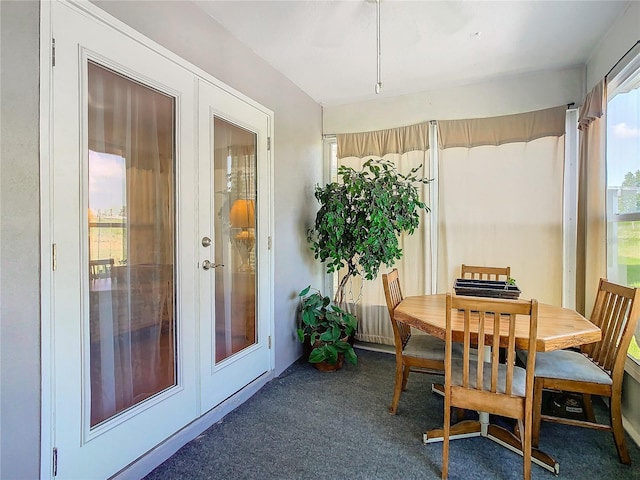 sunroom with french doors