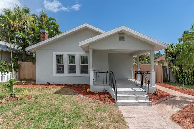 view of front of house with a front yard