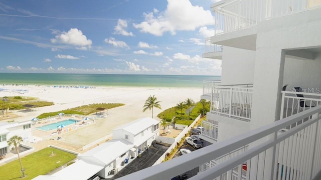 water view with a beach view