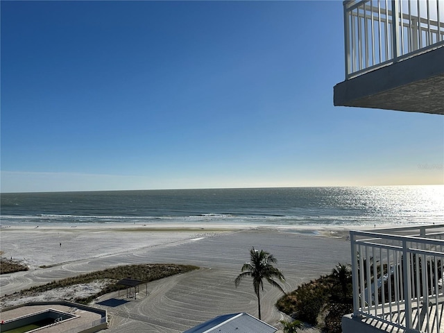 water view with a view of the beach