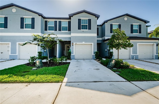 view of property with a garage