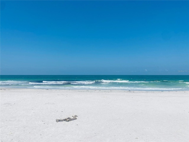 water view with a view of the beach