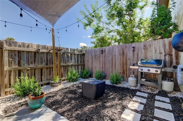 view of patio featuring grilling area