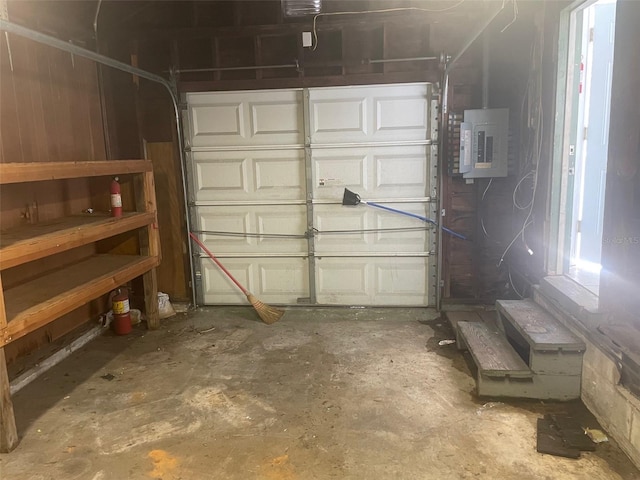 garage featuring electric panel