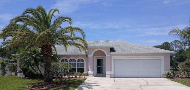 view of front facade featuring a garage