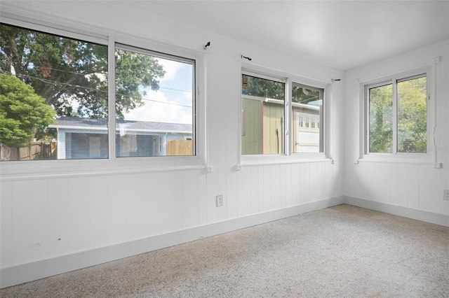 spare room with a wealth of natural light